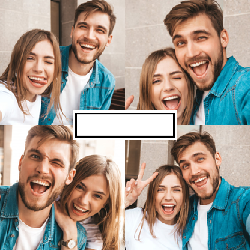 Couple Photo Collage - Photo Crystal Cube